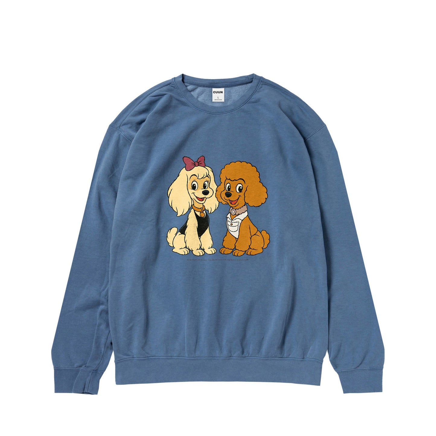 【期間限定】CUUN Mar 2014 ガーメントダイライトウェイトクルーネックスウェットシャツ blue-jean image