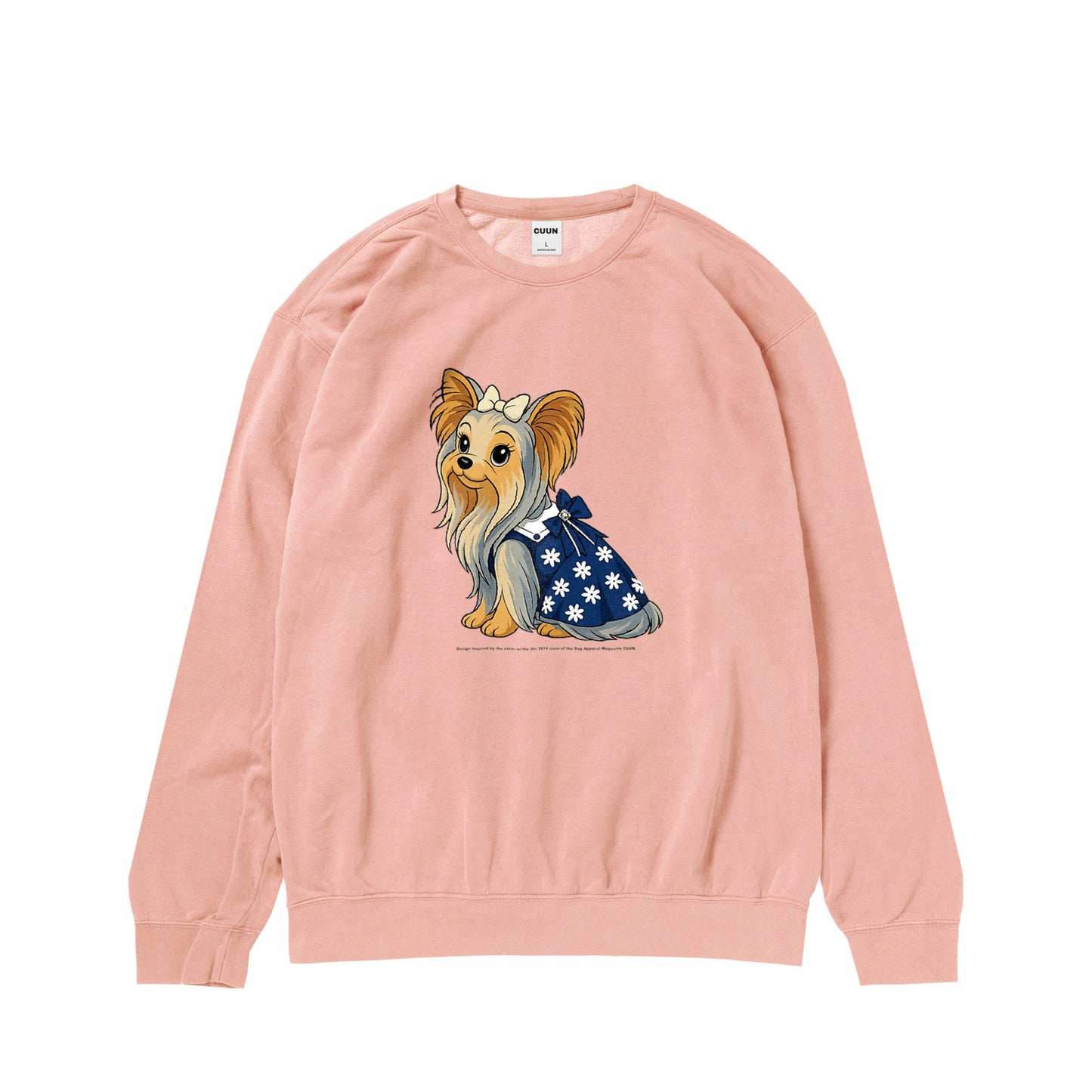 【期間限定】CUUN Jun 2014 ガーメントダイライトウェイトクルーネックスウェットシャツ peachy image