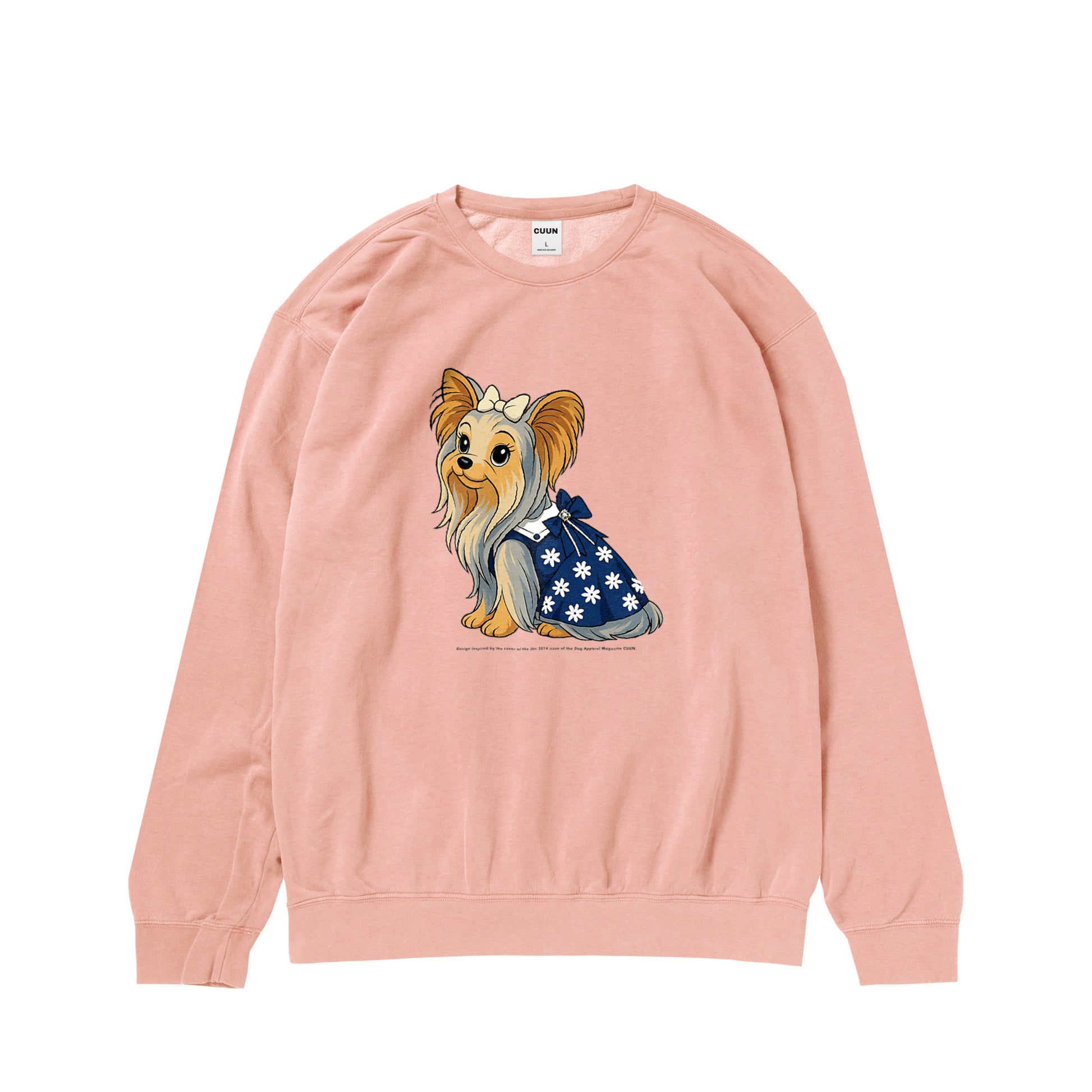 【期間限定】CUUN Jun 2014 ガーメントダイライトウェイトクルーネックスウェットシャツ peachy image