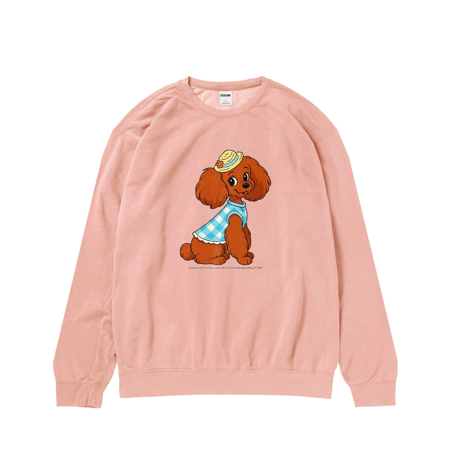 【期間限定】CUUN Jul 2014 ガーメントダイライトウェイトクルーネックスウェットシャツ peachy image