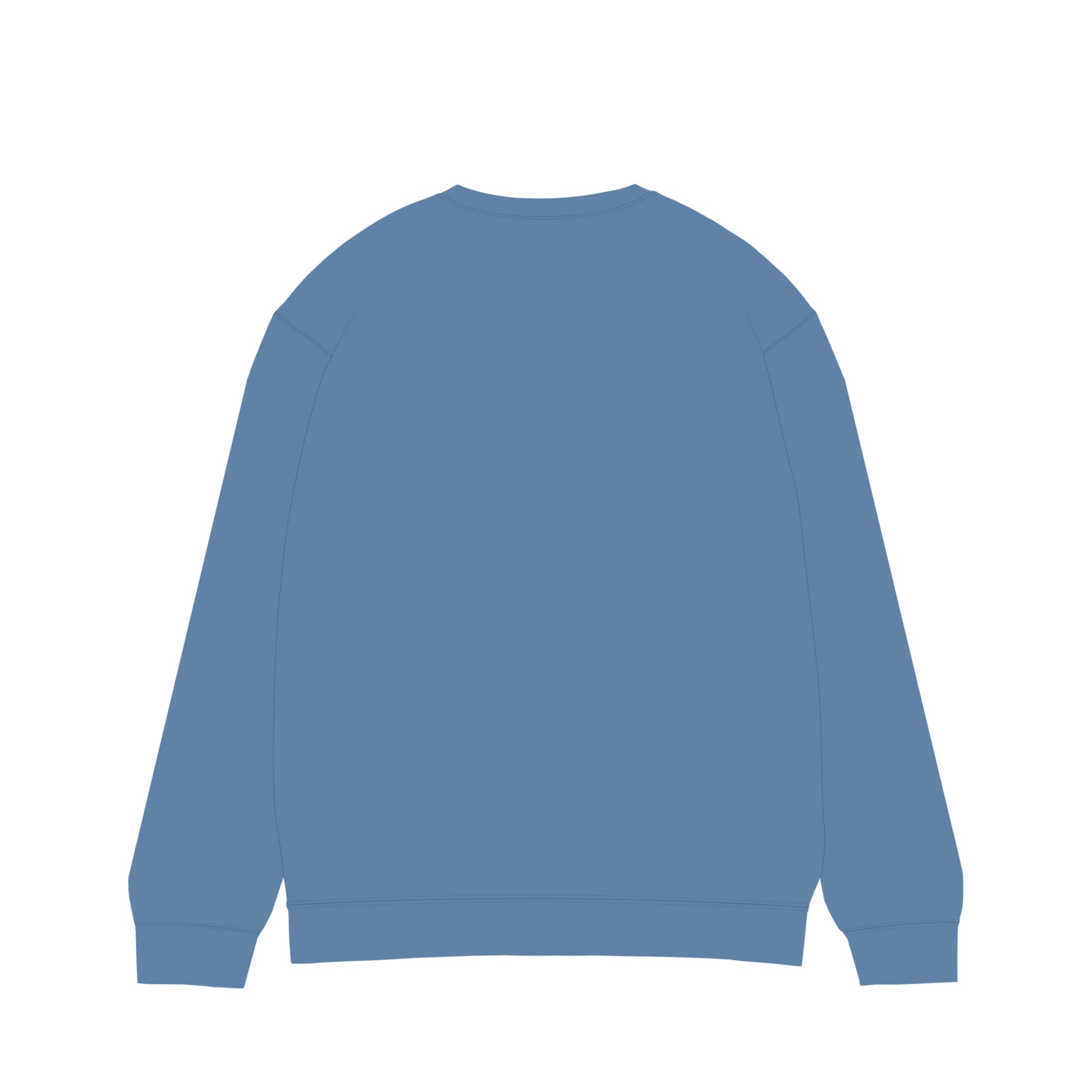 CUUN LOGO 6.4ozガーメントダイライトウェイトクルーネックスウェットシャツ blue-jean image