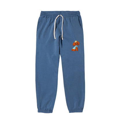 【期間限定】CUUN Jul 2014 Edition ガーメントダイライトウェイトスウェットパンツ blue-jean image