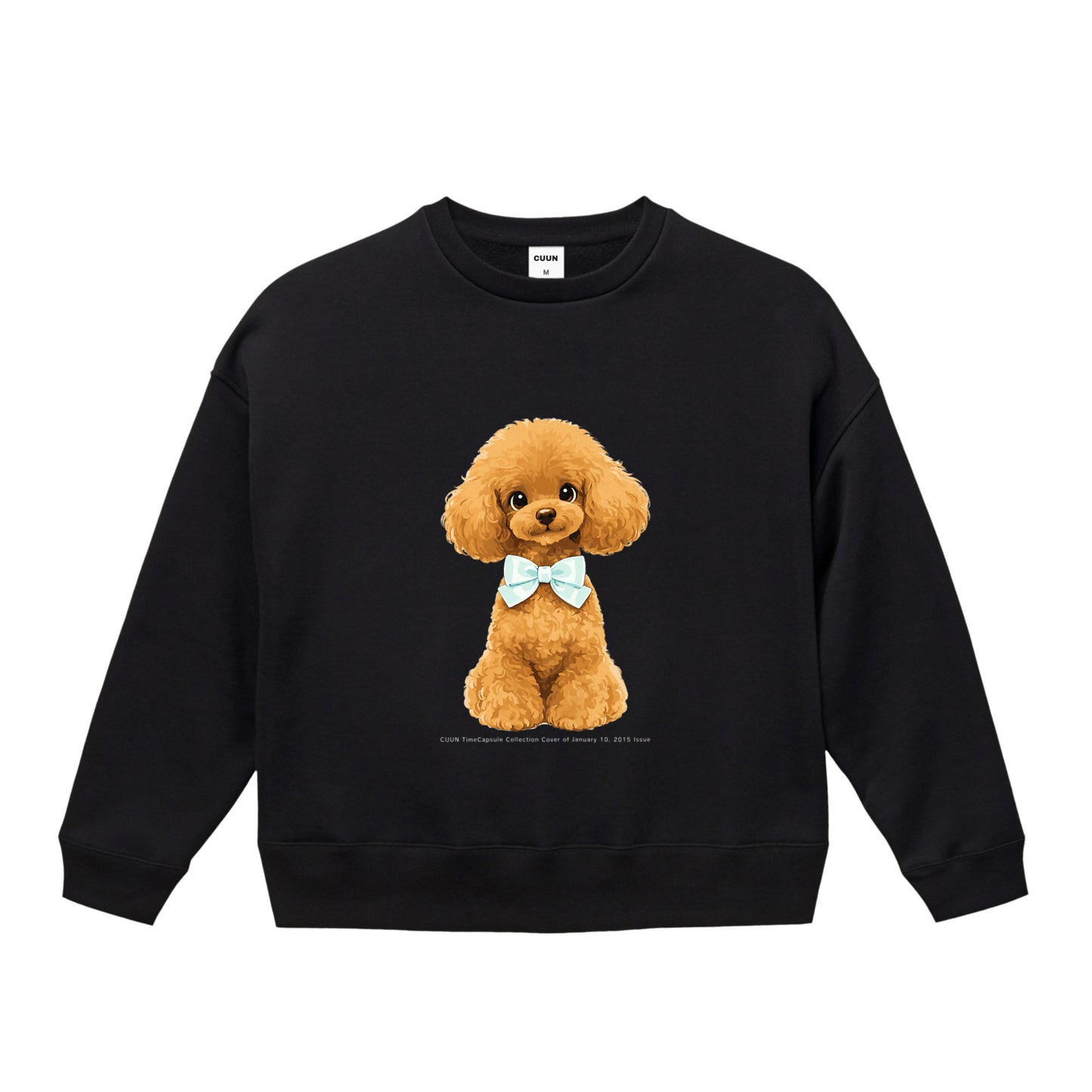 10.0オンス T/C ビッグシルエット クルーネック スウェット（裏起毛）｜CUUN TimeCapsule 2015.01 black image