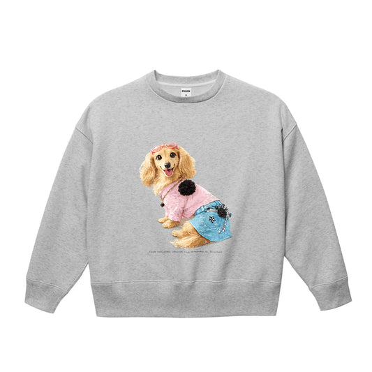 10.0オンス T/C ビッグシルエット クルーネック スウェット（裏起毛）｜CUUN TimeCapsule 2015.02 ash image