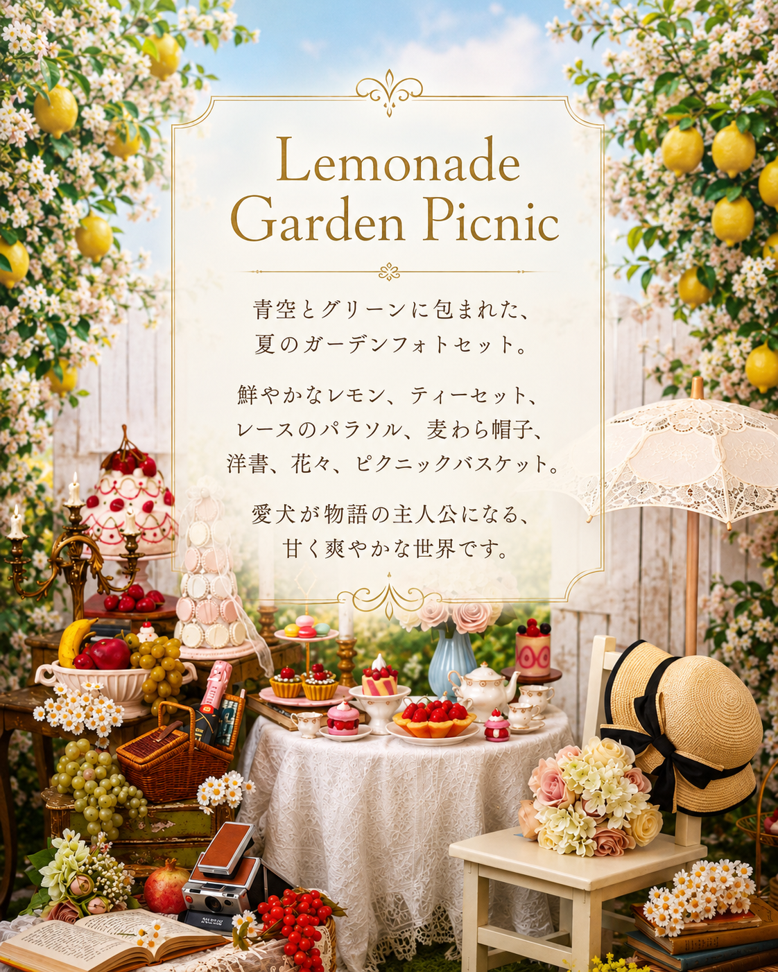 【東京都中目黒】8/8（土）～8/9日（日）開催｜KOUICHI WATABE 東京フォトセッション｜Lemonade Garden Picnic
