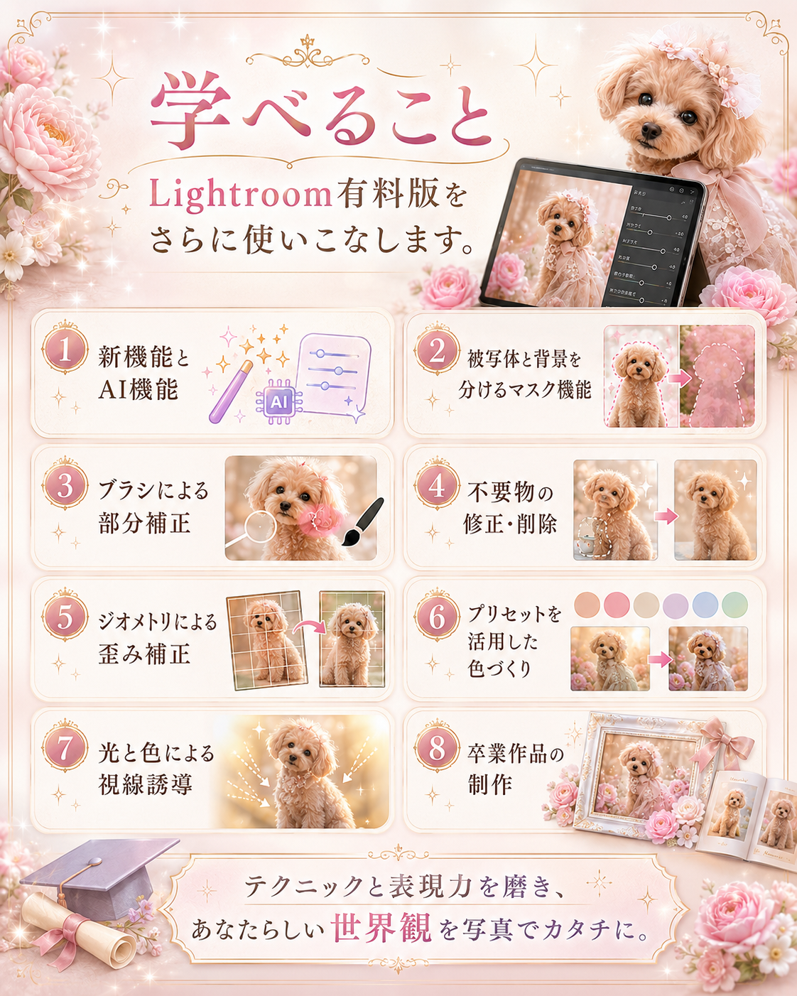 9月開講｜中上級者向け Lightroom有料版アドバンスクラス｜CUUNオンラインフォトレッスン第9期生
