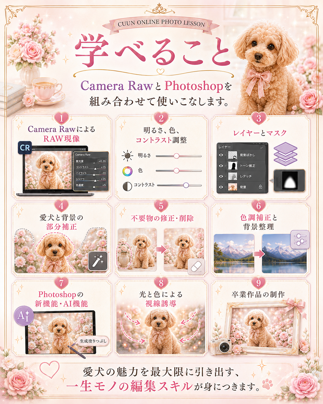9月開講｜上級者向け パソコン版Photoshopアドバンスクラス｜CUUNオンラインフォトレッスン第9期生