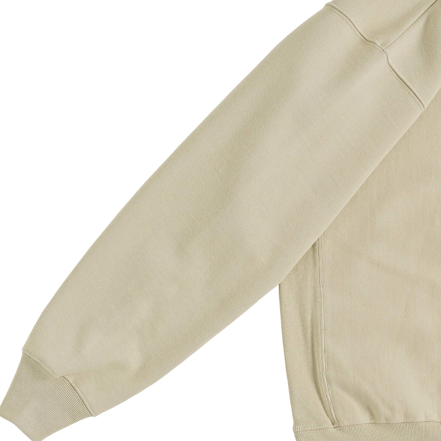 Cuun Nov.2014 Fleece-Lined Sweatshirt with Side Rib Panels beige image
