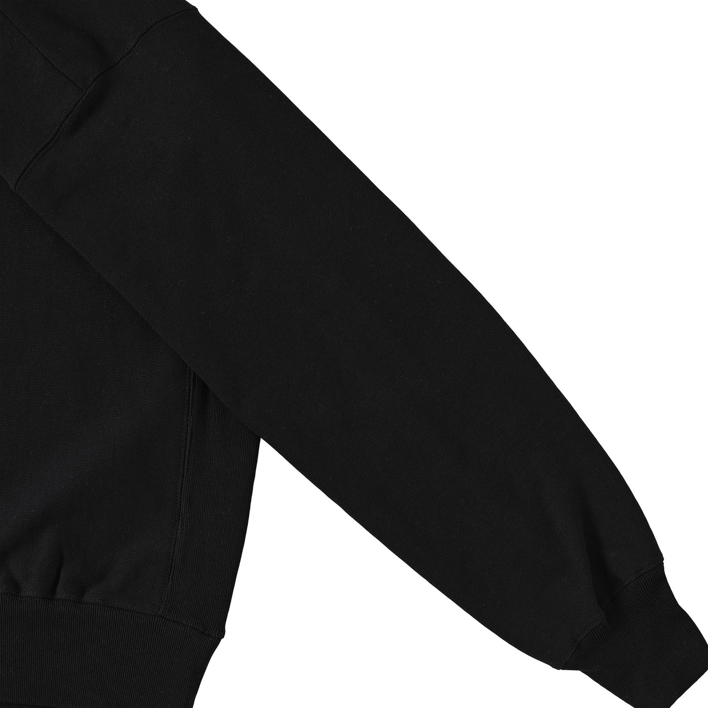 Cuun Nov.2014 Fleece-Lined Sweatshirt with Side Rib Panels black image