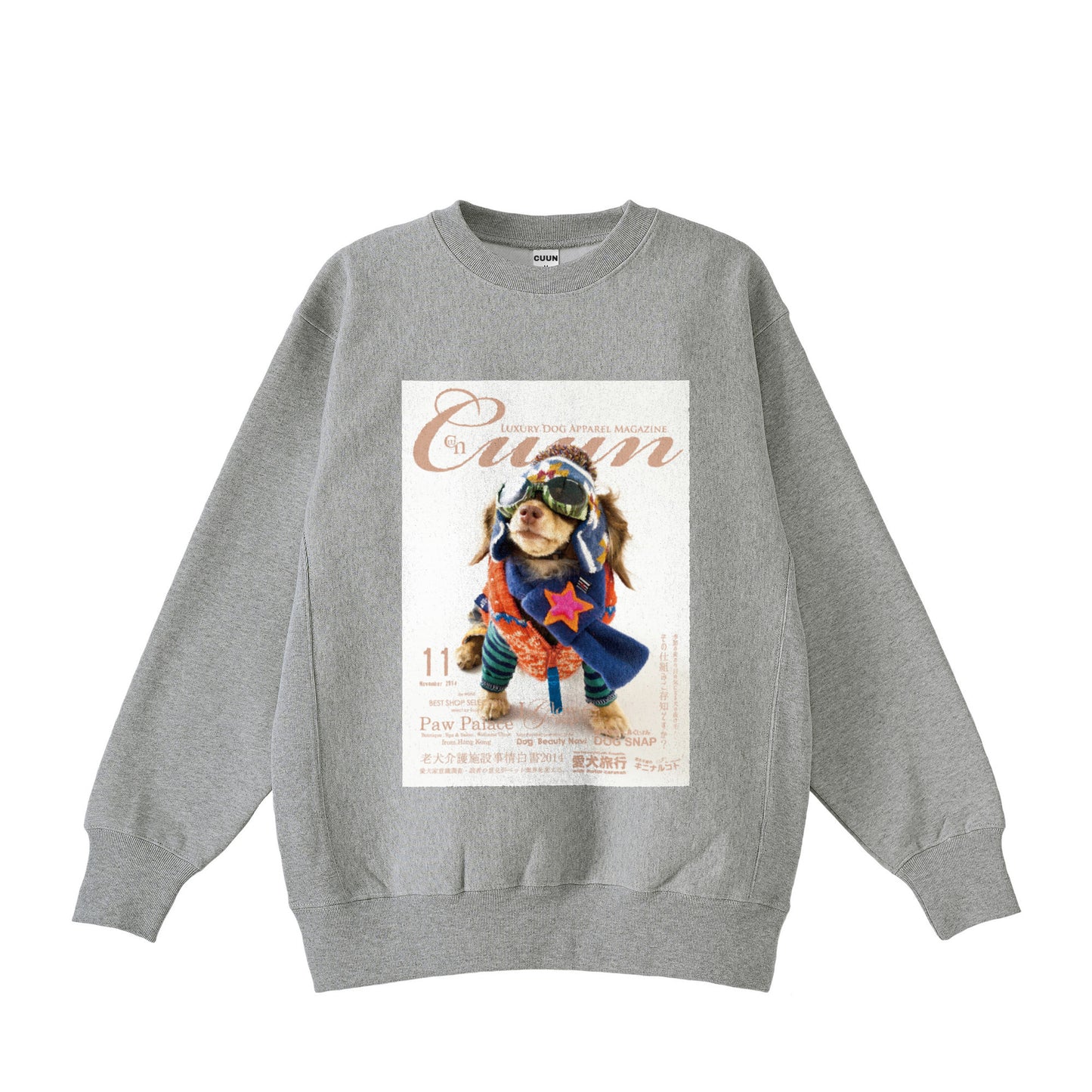 Cuun Nov.2014 Fleece-Lined Sweatshirt with Side Rib Panels gray image