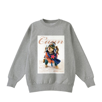 Cuun Nov.2014 Fleece-Lined Sweatshirt with Side Rib Panels gray image