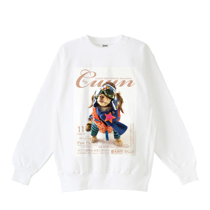 Cuun Nov.2014 Fleece-Lined Sweatshirt with Side Rib Panels white image