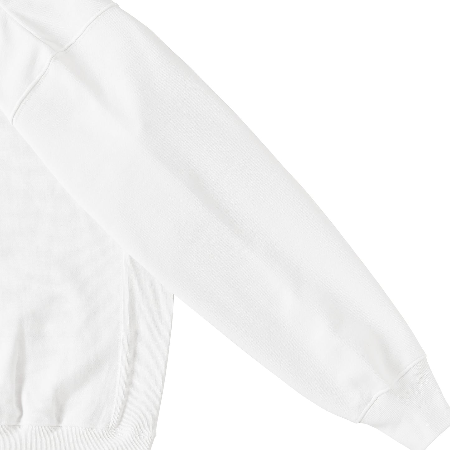 Cuun Nov.2014 Fleece-Lined Sweatshirt with Side Rib Panels white image
