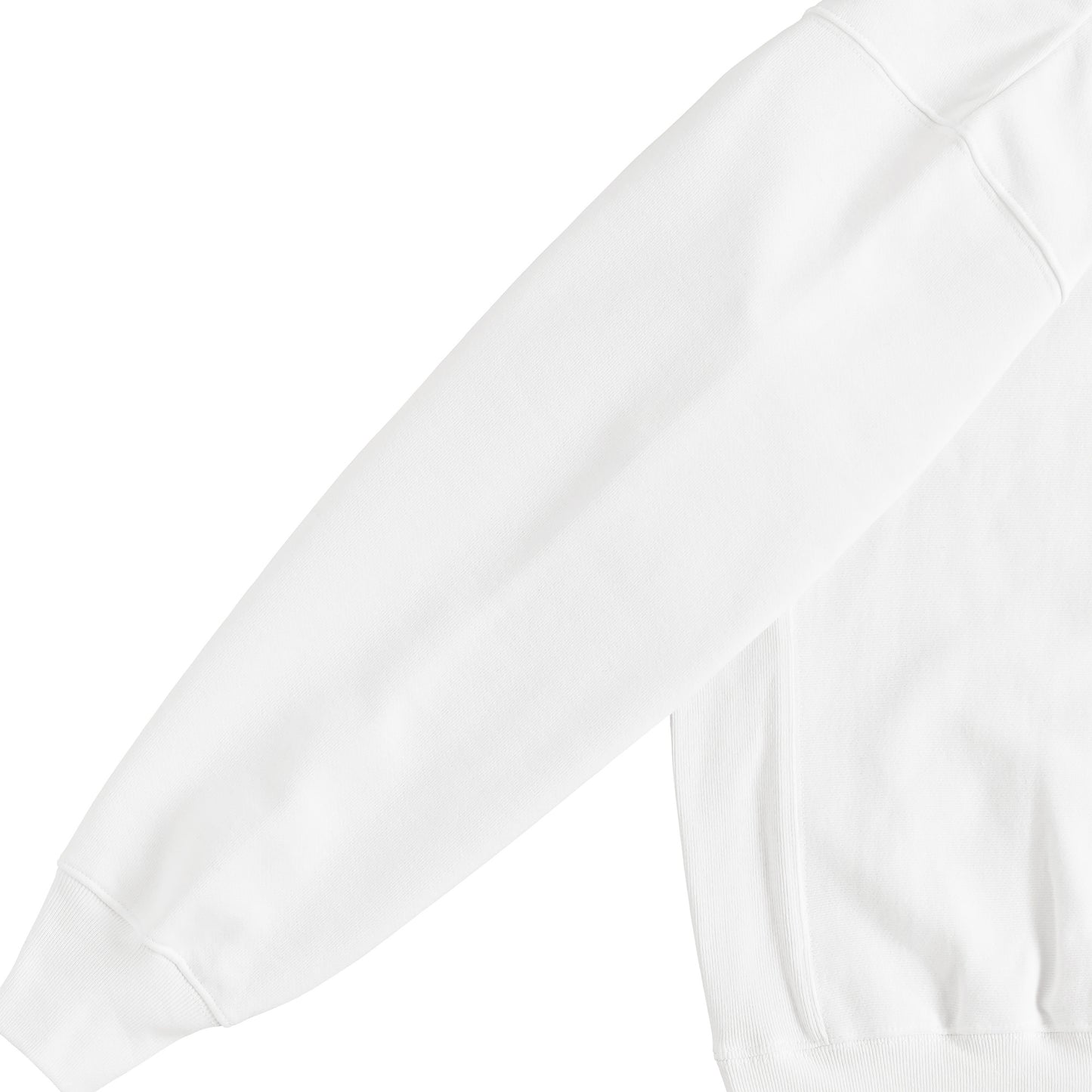 Cuun Nov.2014 Fleece-Lined Sweatshirt with Side Rib Panels white image