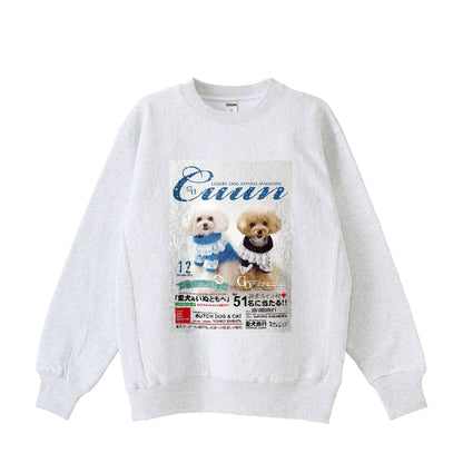 Cuun Dec.2014 Fleece-Lined Sweatshirt with Side Rib Panels ash image