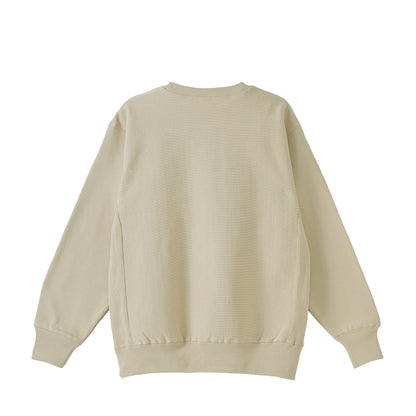 Cuun Dec.2014 Fleece-Lined Sweatshirt with Side Rib Panels beige image