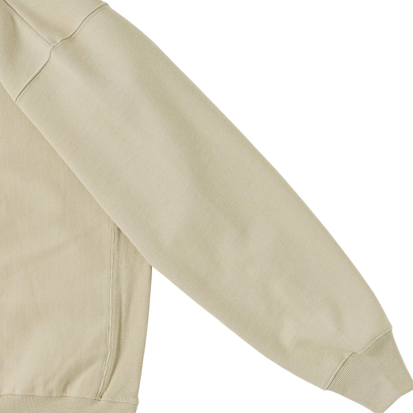 Cuun Dec.2014 Fleece-Lined Sweatshirt with Side Rib Panels beige image