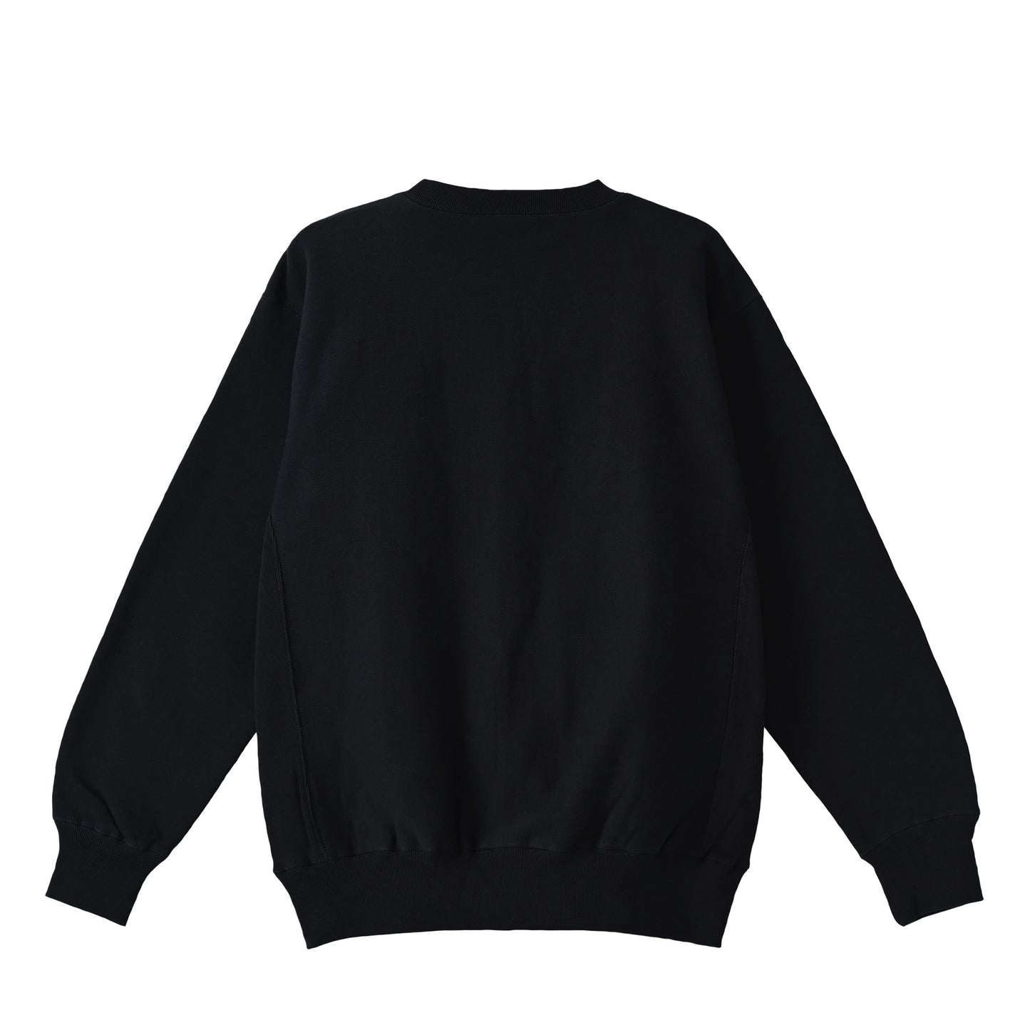 Cuun Dec.2014 Fleece-Lined Sweatshirt with Side Rib Panels black image