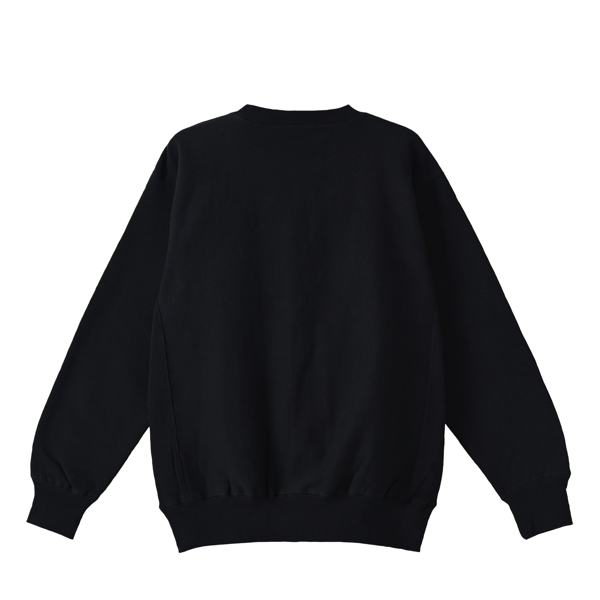 Cuun Dec.2014 Fleece-Lined Sweatshirt with Side Rib Panels black image