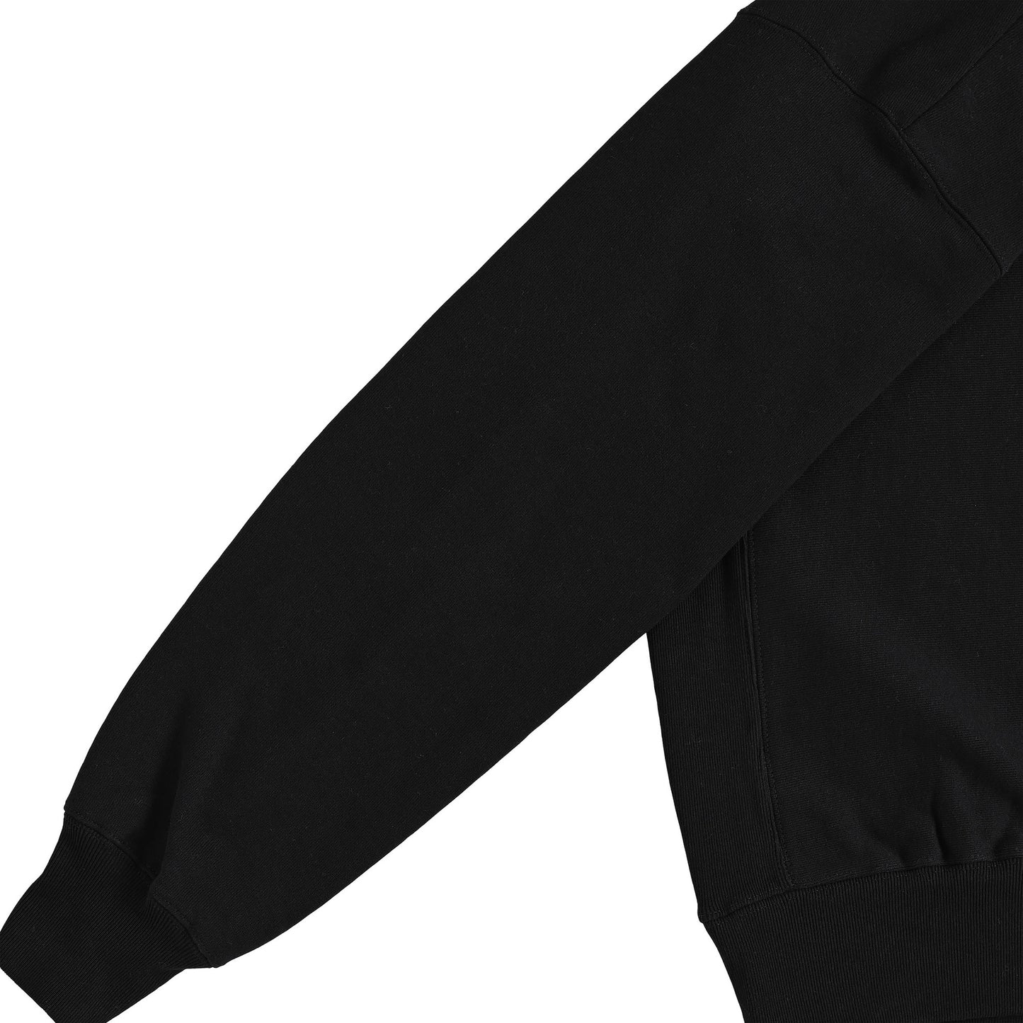 Cuun Dec.2014 Fleece-Lined Sweatshirt with Side Rib Panels black image
