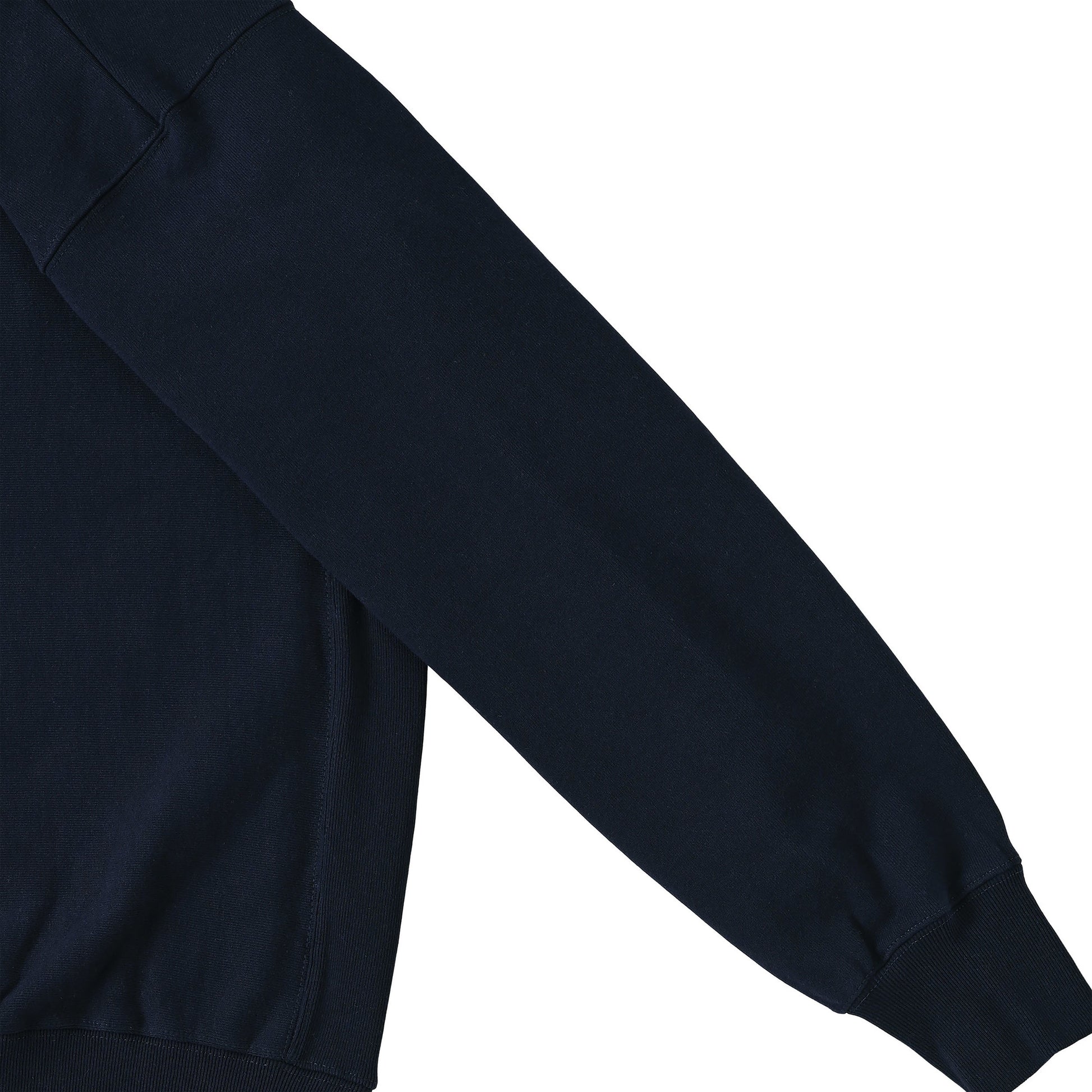 Cuun Dec.2014 Fleece-Lined Sweatshirt with Side Rib Panels navy image