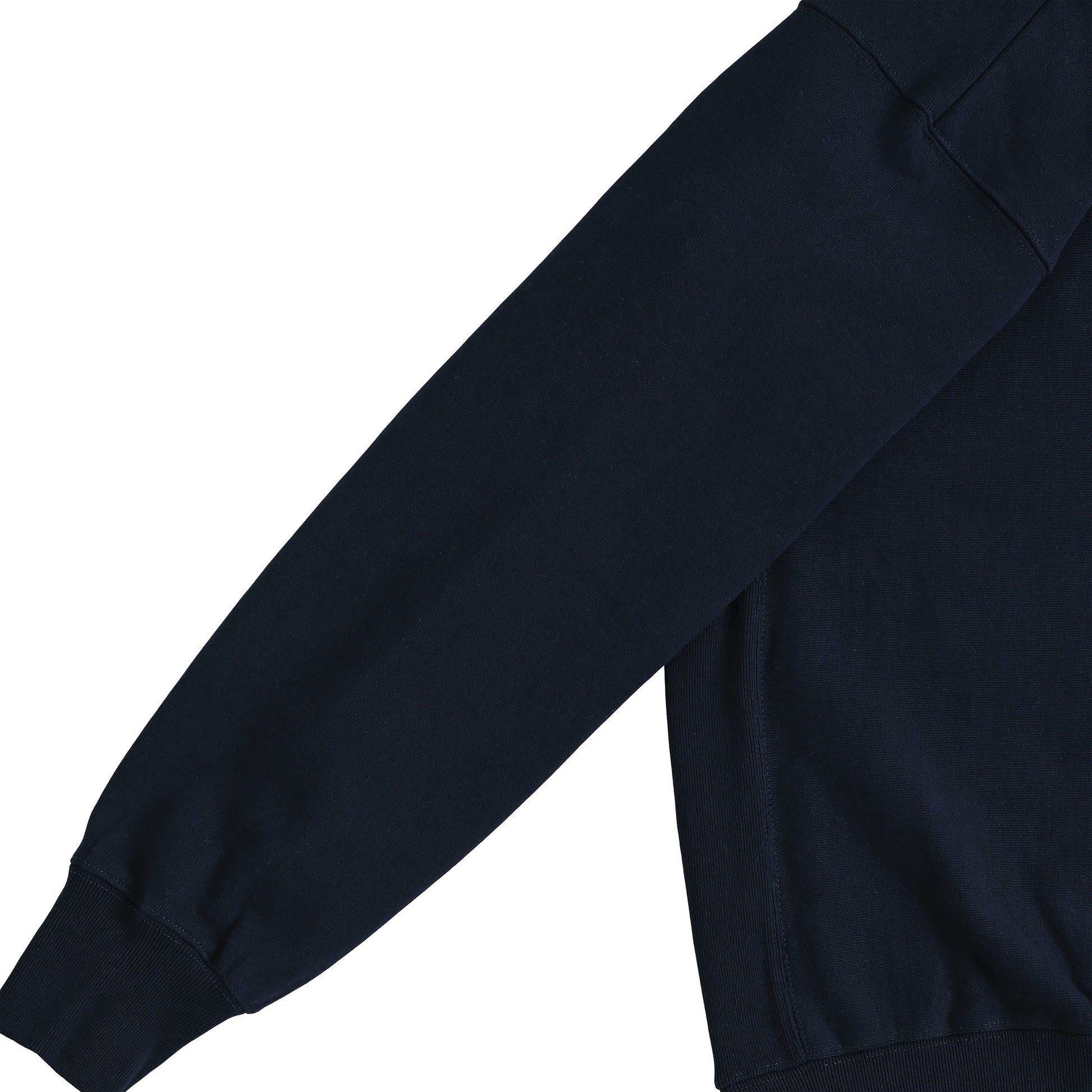 Cuun Dec.2014 Fleece-Lined Sweatshirt with Side Rib Panels navy image