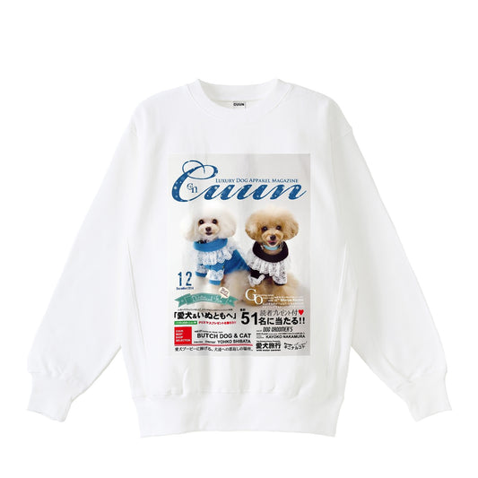 Cuun Dec.2014 Fleece-Lined Sweatshirt with Side Rib Panels white image