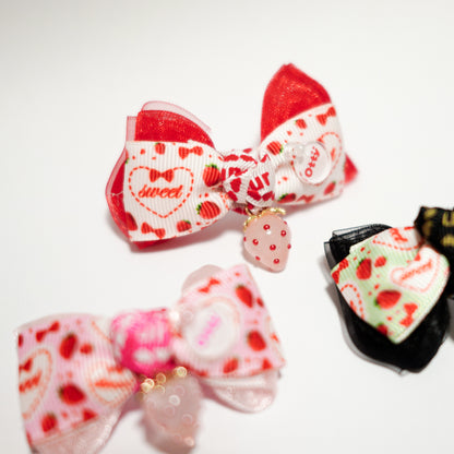 【送料無料】【CUUNオンライン限定】Otty いちごモチーフ バレッタリボン｜Otty × HELLO KITTY × CanNanaにピッタリ！