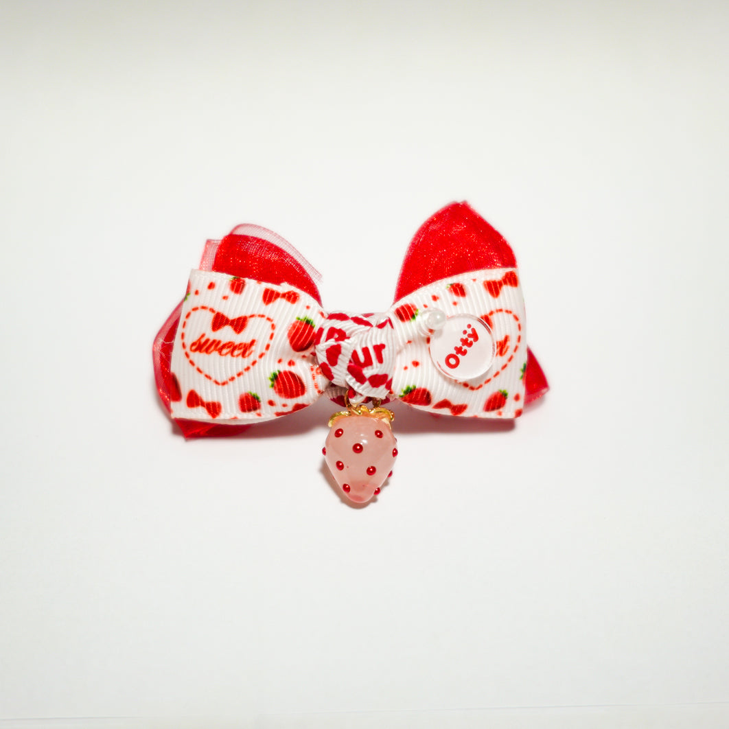 【送料無料】【CUUNオンライン限定】Otty いちごモチーフ バレッタリボン｜Otty × HELLO KITTY × CanNanaにピッタリ！